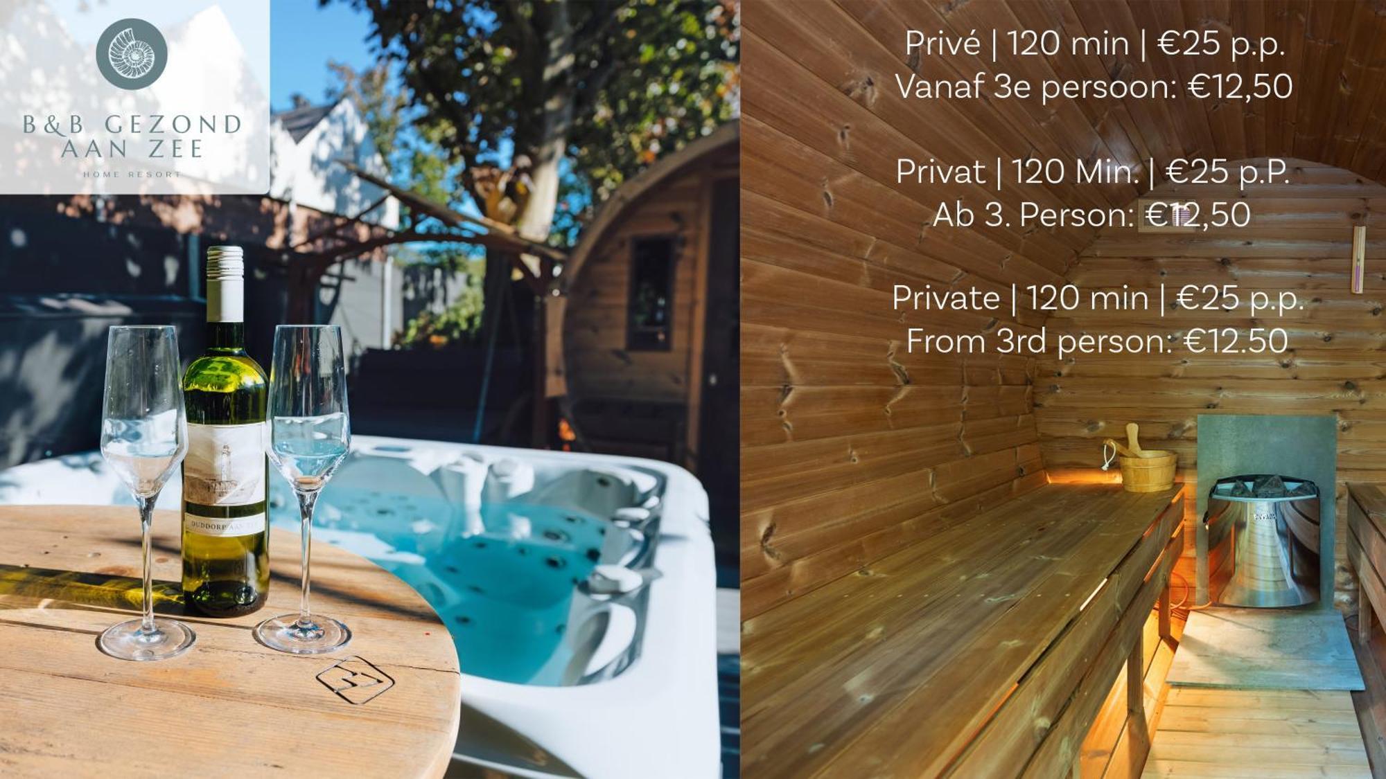 Strand Thema Vakantiewoning Bij B&B Gezond Aan Zee - Toegang Wellnesstuin Meerprijs 奥德多普 外观 照片